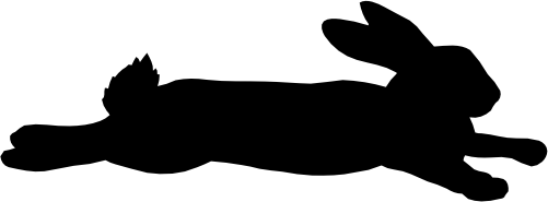 (154-01-1W) Bunny Rabbit Silhouette