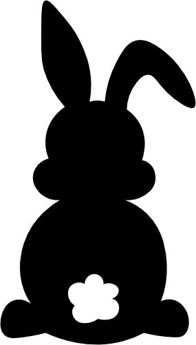(s154-1-2J) Bunny Rabbit Silhouette