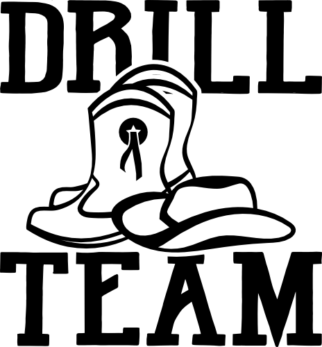 (158-02-1A) Drill Team Iron-On Transfer