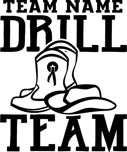 (158-02-1A) Custom Drill Team Iron-On Transfer