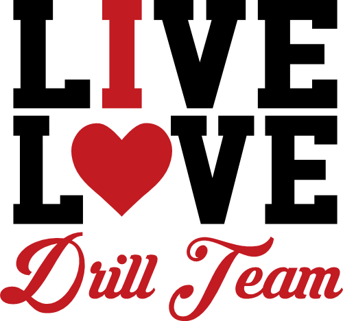 (158-02-B) Live Love Drill Team I Heart
