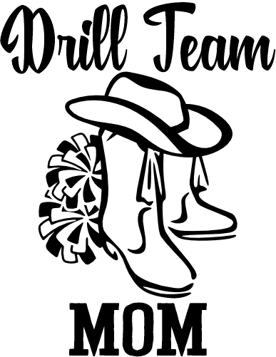 (158-03-B) Drill Team Mom Iron-On Transfer