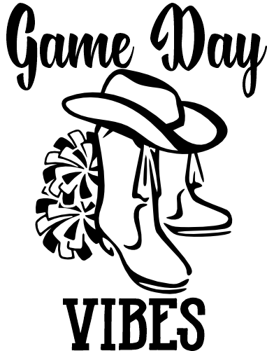 (158-03-B) Game Day Vibes Drill Team Iron-On Transfer