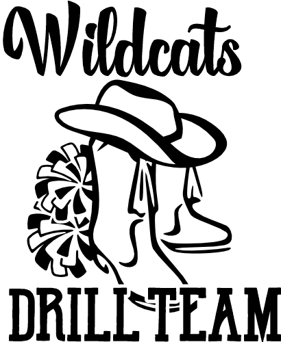 (158-03-B) Wildcats Drill Team Iron-On Transfer