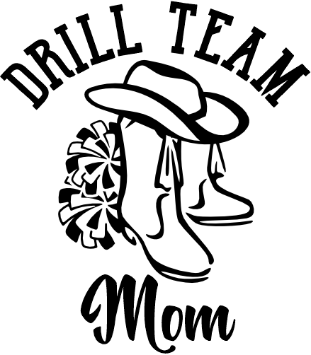 (158-03-C) Drill Team Mom Iron-On Transfer