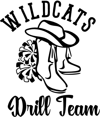 (158-03-C) Wildcats Drill Team Iron-On Transfer