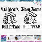 (s158-2B) Drill Team Name Custom Text