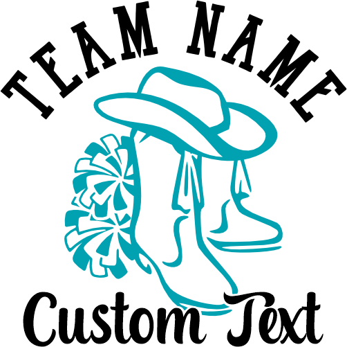 (s158-C) Drill Team Name Custom Text