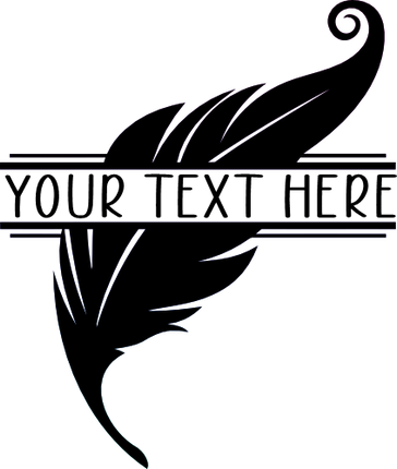 (s159-2C) Bird Feather Feathers Split Frame
