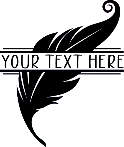 (s159-2C) Bird Feather Feathers Split Frame
