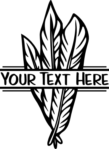 (s159-2D) Bird Feather Feathers Split Frame