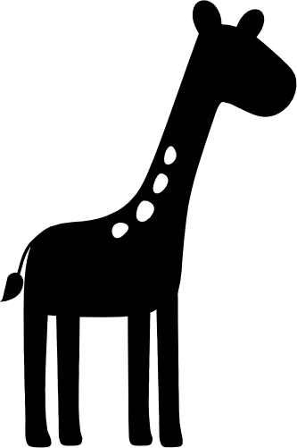 (s015-1X) Giraffe Silhouette