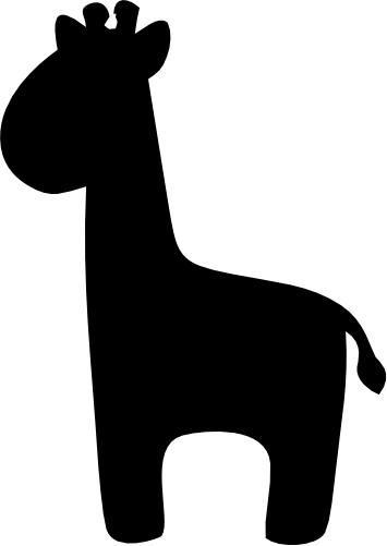 (s015-1Y) Giraffe Silhouette