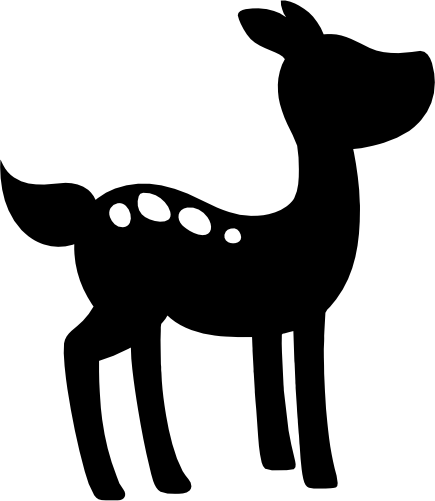 (s015-1M) Deer Silhouette