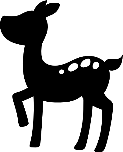 (s015-1P) Deer  Silhouette