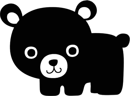 (s015-1R) Bear Silhouette