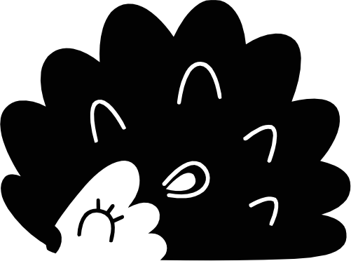 (s015-1T) Hedgehog Porcupine Silhouette