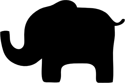 (s015-2B) Elephant Silhouette