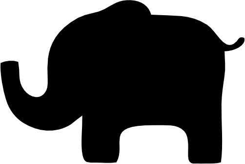 (s015-2B) Elephant Silhouette