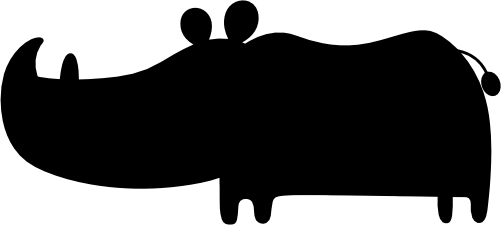 (s015-2F) Rhino Silhouette