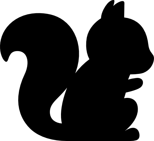 (s015-1A) Squirrel Silhouette