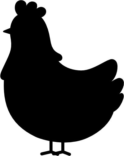 (s015-1B) Chicken Hen Silhouette