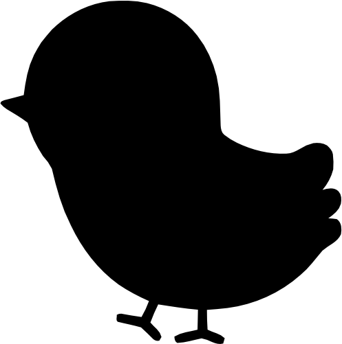 (s015-1C) Chicken Chick Silhouette