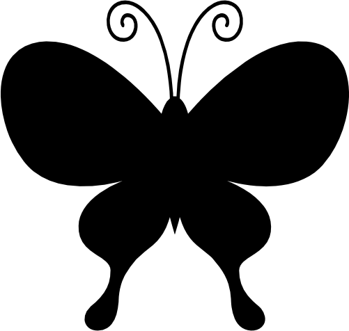 (s015-1H) Butterfly Silhouette