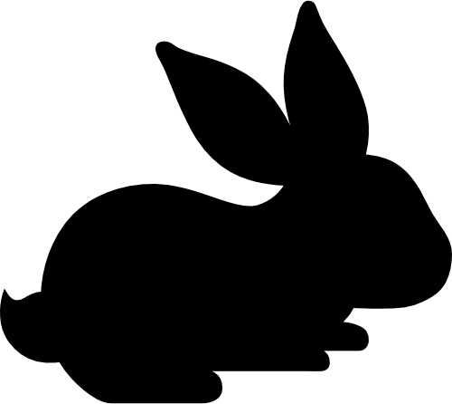 (s015-1J) Bunny Silhouette