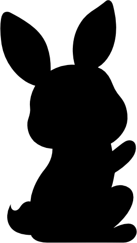 (s015-1K) Bunny Silhouette