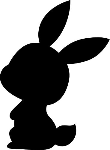 (s015-1L) Bunny Silhouette