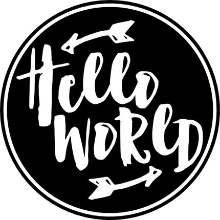 (s163-B) Hello World Circle Arrows