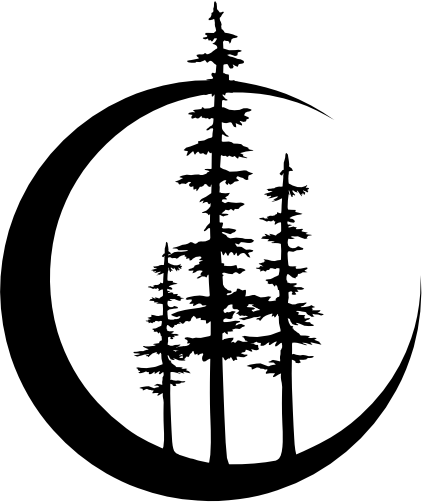 (164-C) Crescent Moon Pine Trees
