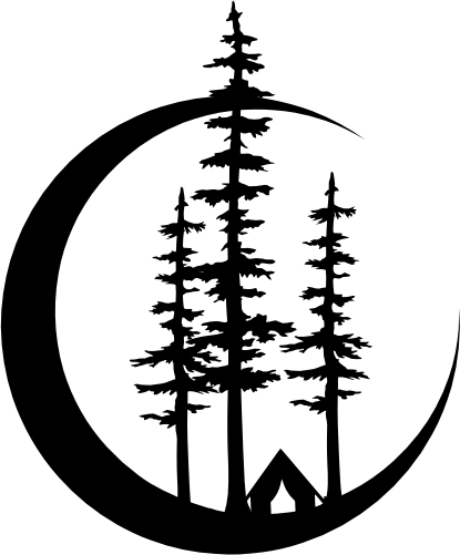 (164-D) Crescent Moon Pine Trees Tent