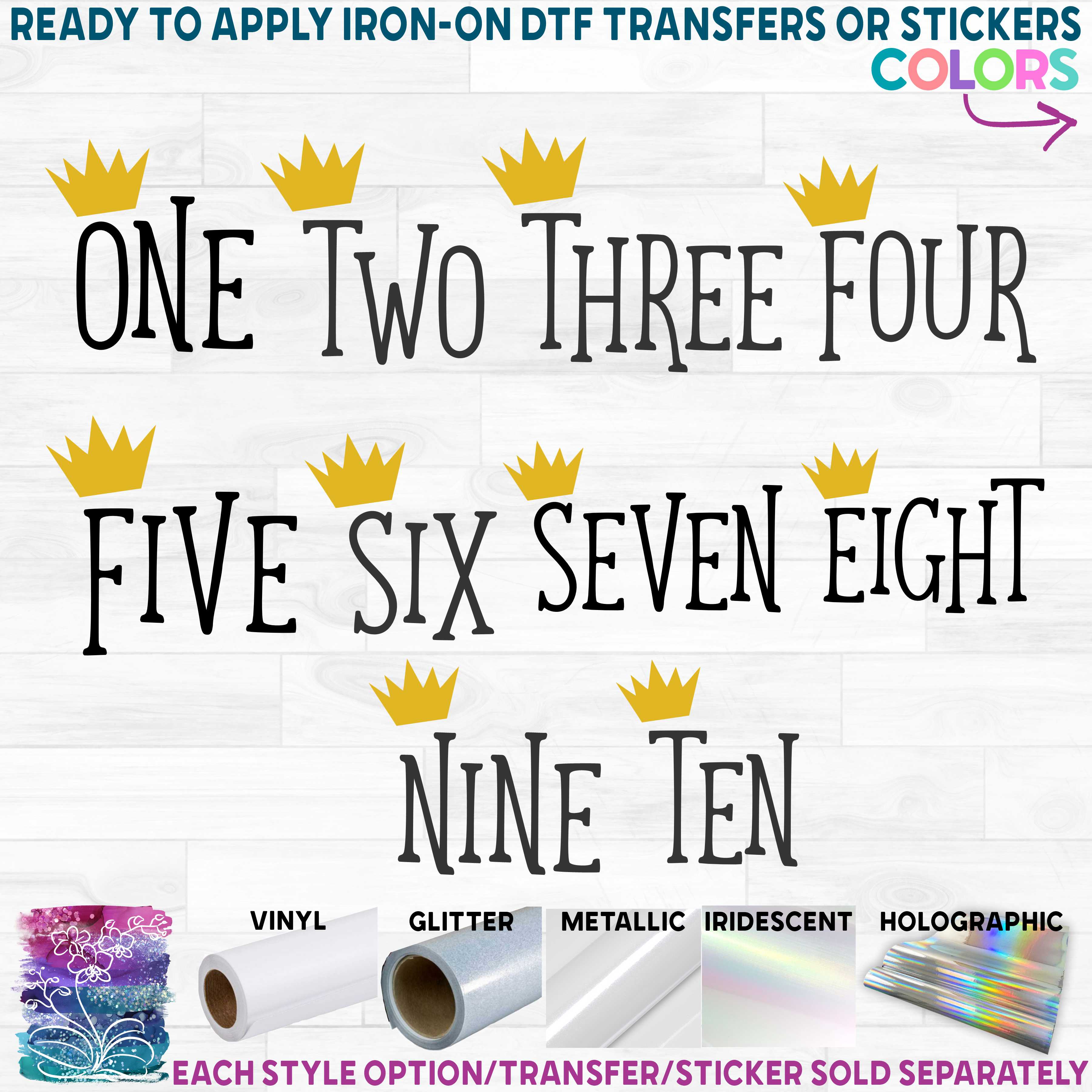 (s165-F) Block Number with Crown One, Two
