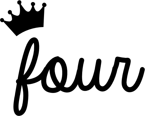 (165-I) Four Script Number with Crown