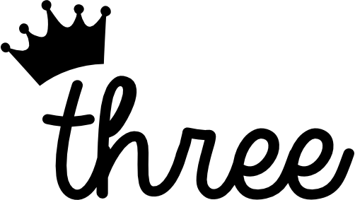(165-I) Three Script Number with Crown
