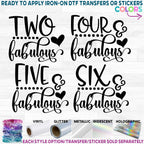 (s165-H) Two, Four, Five, Six & Fabulous