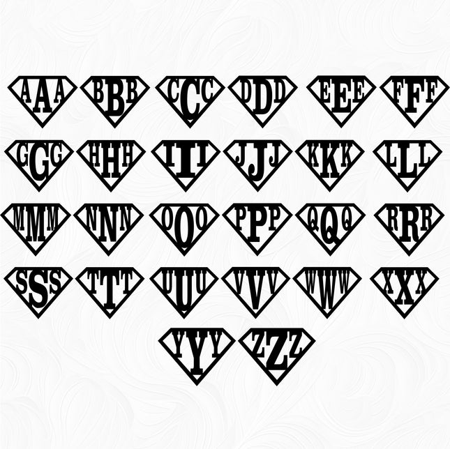 (412-05-E1) Superman 3 Letter Monogram