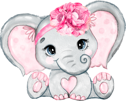 (s167-I2) Elephant Pink Flowers