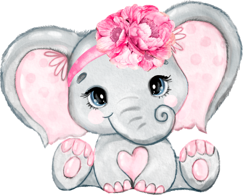 (s167-I2) Elephant Pink Flowers