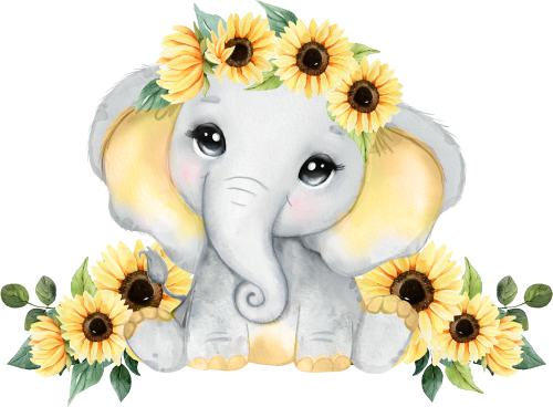 (s167-V) Elephant Sunflowers