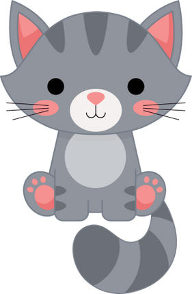 (s169-11-1E) Gray Cat