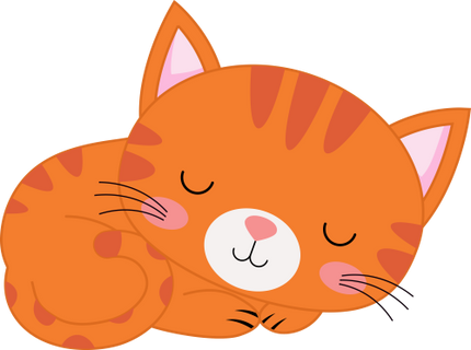 (s169-11-1P) Orange Cat Sleeping