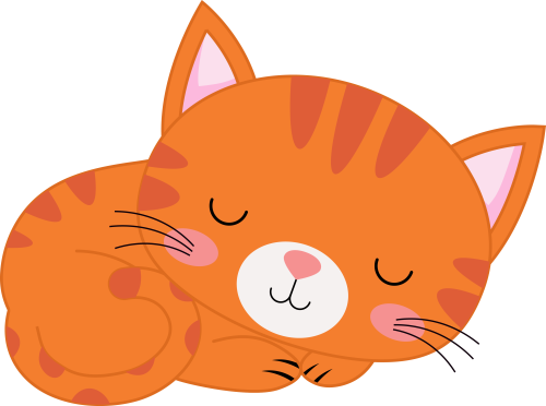 (s169-11-1P) Orange Cat Sleeping