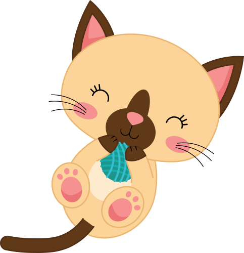 (s169-11-1W) Tan Cat Yarn Ball