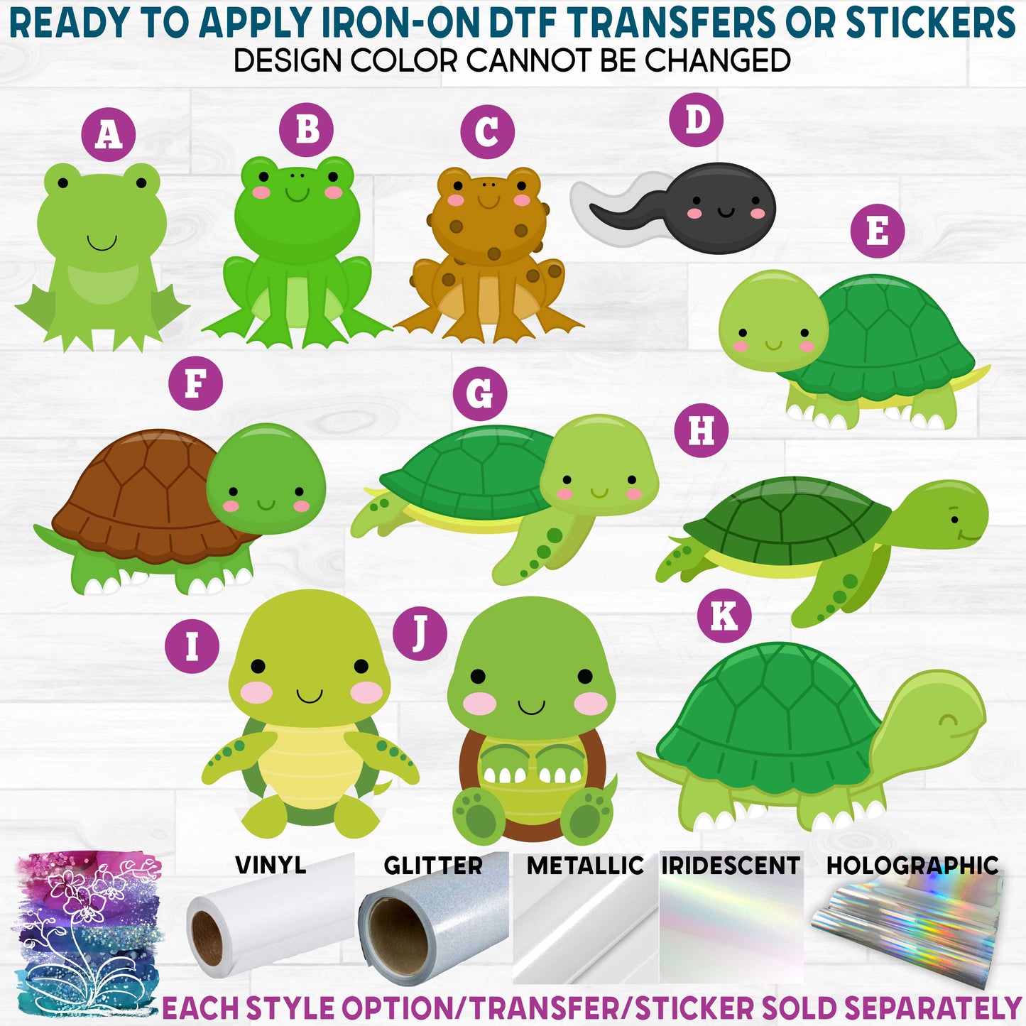 (s169-02) Cute Baby Reptiles Snakes Printed Heat Transfer or Sticker