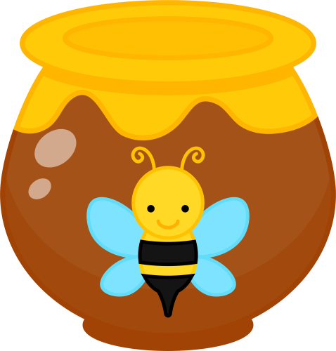 (s169-03-1B) Cute Bumble Bee Pot of Honey