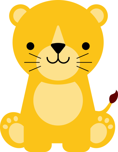 (s169-09-1B) Baby Lioness Lion Sitting