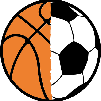 (s177-3-B) Full Color Split Ball Basketball Soccer